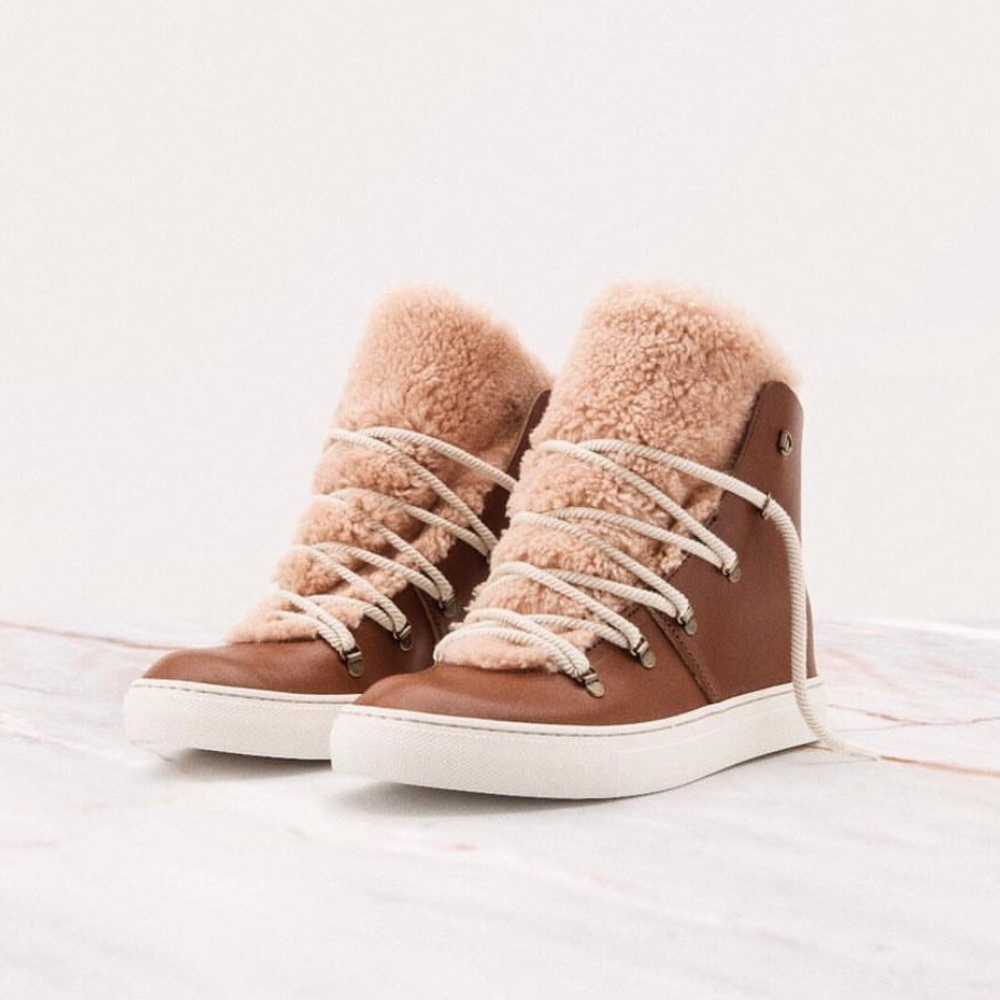 NEW zuzii footwear (handmade shoes) leather shearling boots